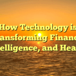 How Technology is Transforming Finance, Intelligence, and Health