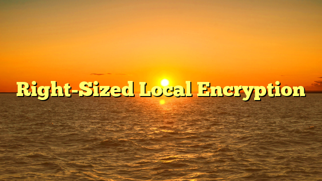 Right-Sized Local Encryption