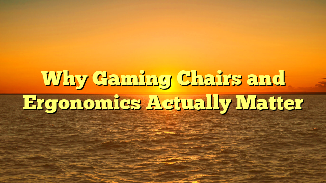 Why Gaming Chairs and Ergonomics Actually Matter